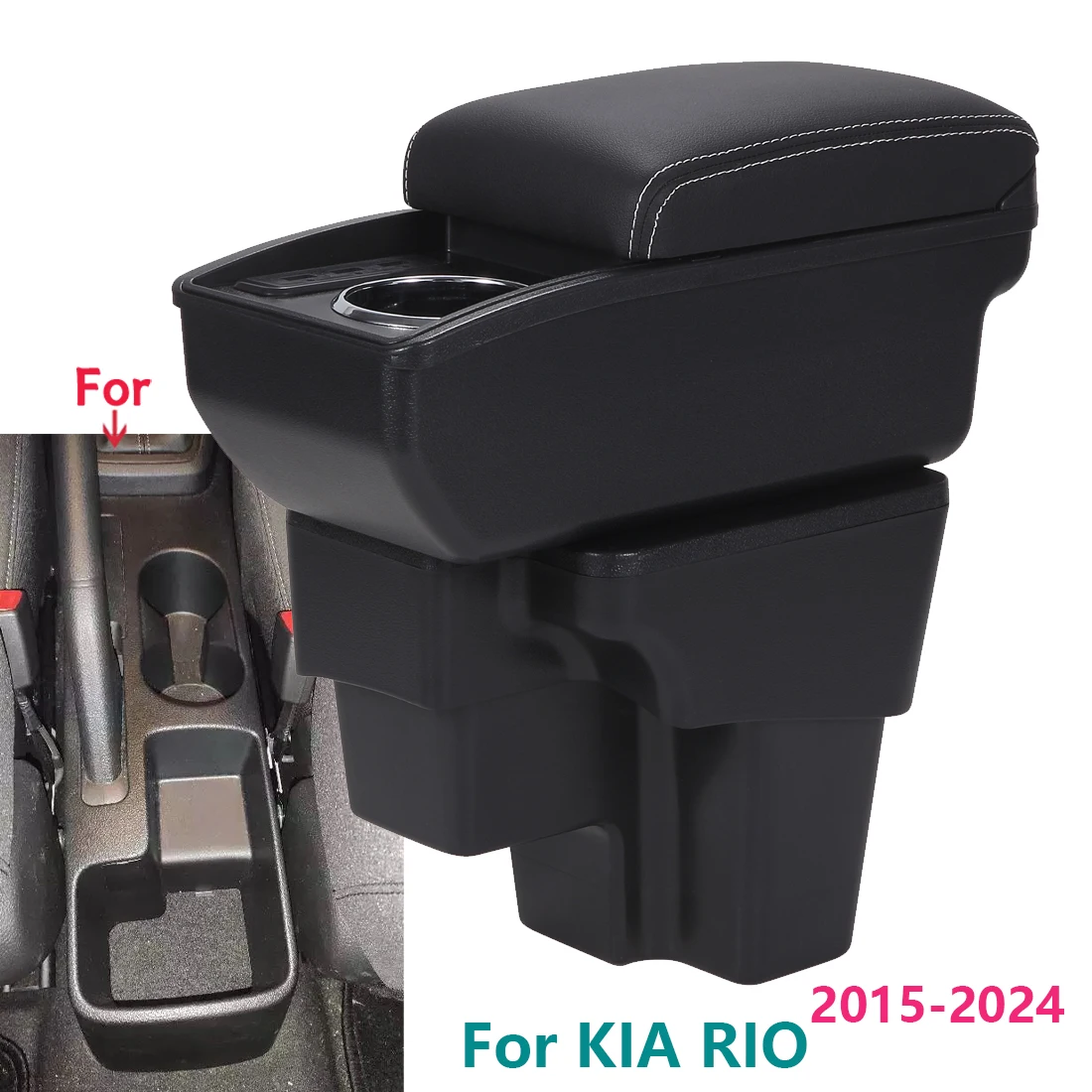 Car Armrest Box For KIA RIO STONIC Rio lx Cerato 2015-