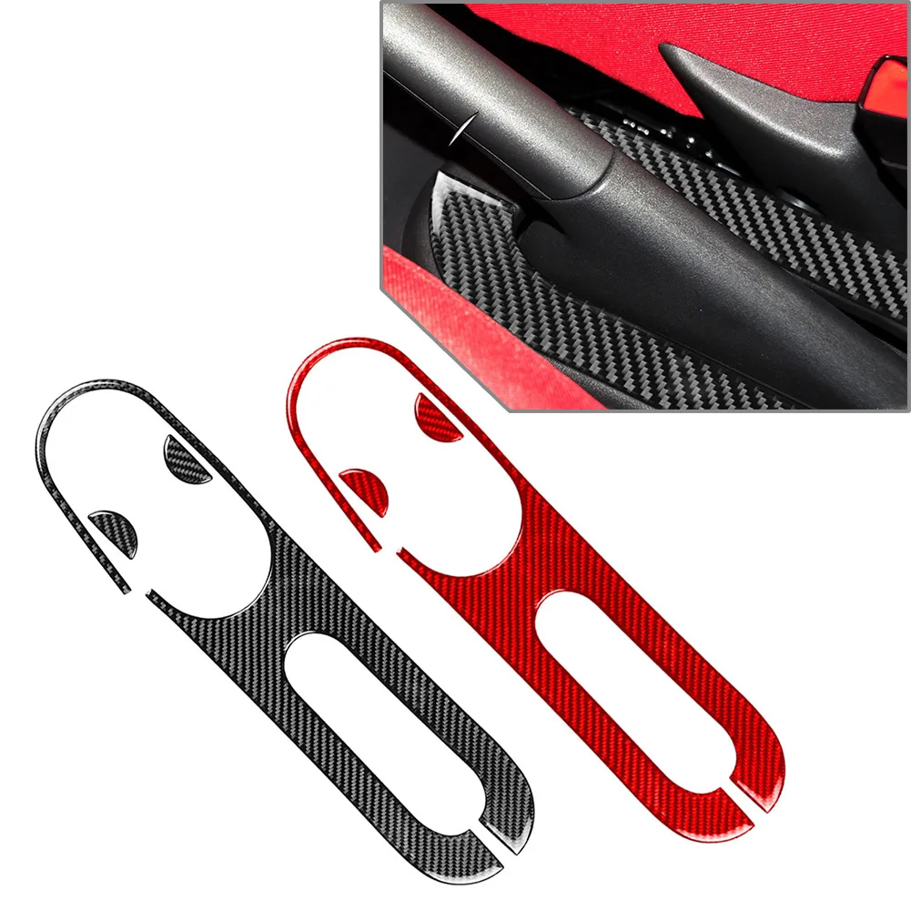 

Автомобильная центральная консоль из углеродного волокна, панель ручного тормоза, крышка, отделка, декоративные аксессуары для Fiat 500 2012 2013 2014