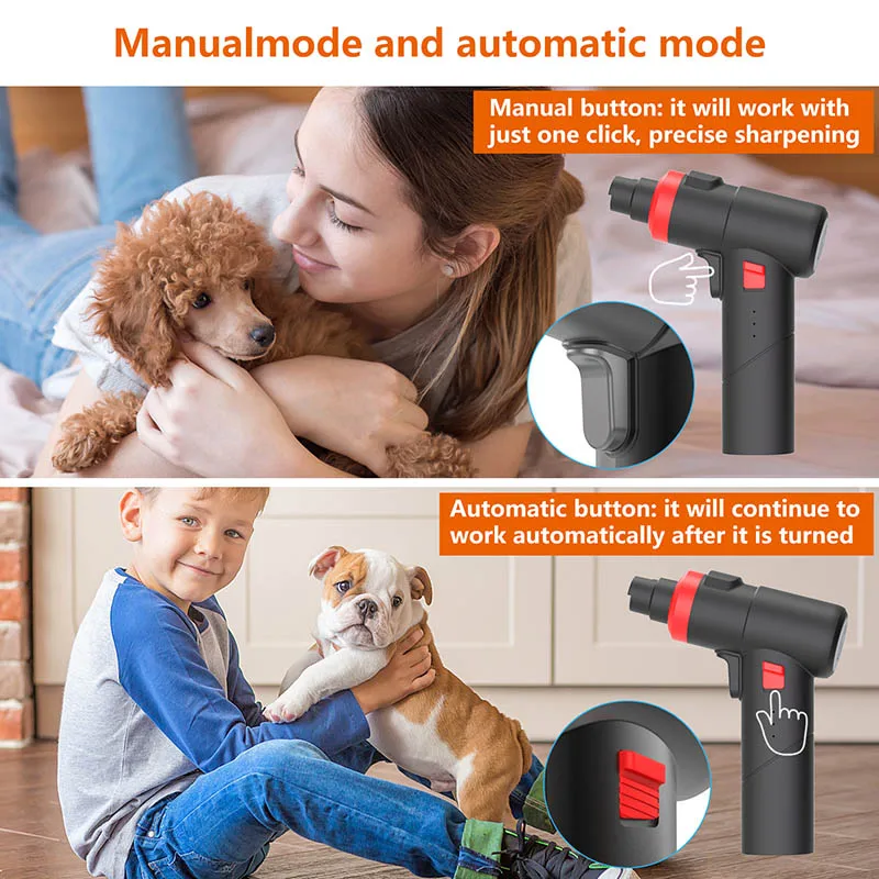 Automatic Low Noise Dog Nail Trimmer, Grinder with LED Light, Pet Grooming Supplies, 3 Speed