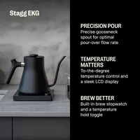 Fellow Stagg EKG Electric Gooseneck Kettle - Pour-Over Coffee and Tea Kettle - Stainless Steel Kettle Water Boiler 2
