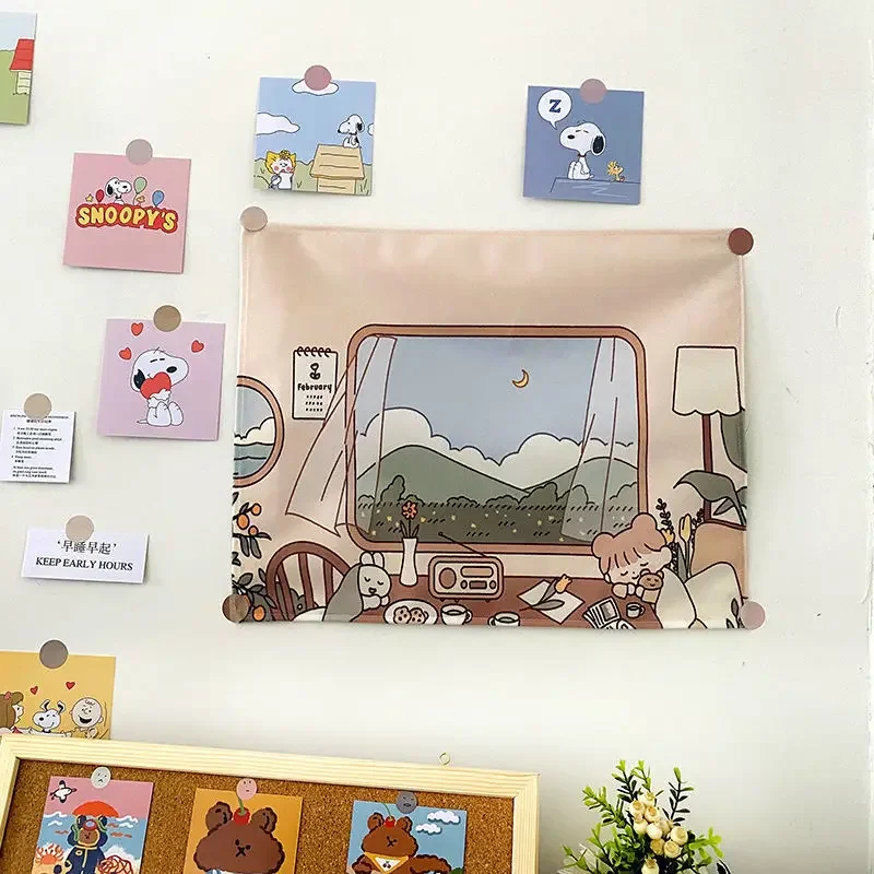Kawaii Wall Decorating Cloth Tapestry Aesthetic Room Decoration Christmas Upholstery Fabric Wall Tapestry Background Ornament