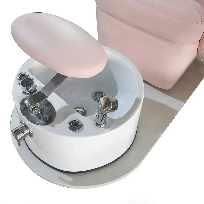 Electric Pedicure Chairs Foot Spa Massage Station Nail Salon Furniture Rotating Foot Massage Chair Pink Massage Pedicure Chair