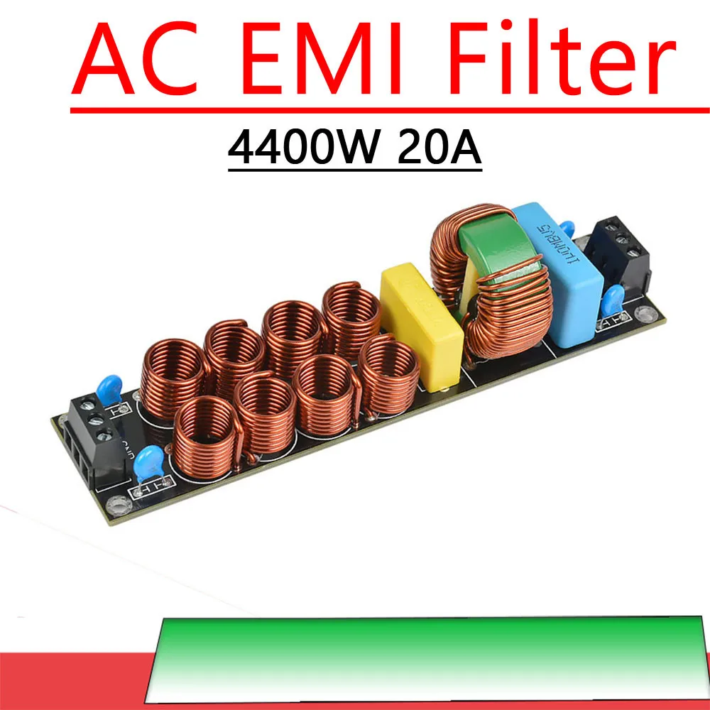 

Фильтр-очиститель EMI, 4400 Вт, 20 А, 110 В переменного тока, 220 В