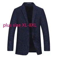 New Arrival Fashion Suepr Large Autumn And Winter Men Fashionable Casual Suit Coat Single Breasted Blazers Plus Size XL-8XL 9XL 1