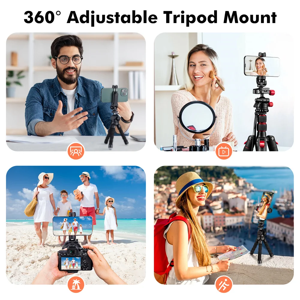 Tiro Vertical Phone Mount Holder Dslr Câmera Monitor Braçadeira de Tripé para Smartphone Vlog Novo St07s - Image 4
