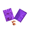 Purple Color Glossy Zip lock Plastic Small Pouch  Gift Candy Party Tea Chips Coffee Bags Aluminum Foil Bag Customized Logo 4