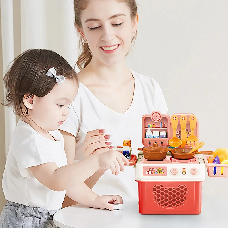 Children's simulation kitchen, real cooking toys, house games, early childhood education toys, gifts for boys and girls