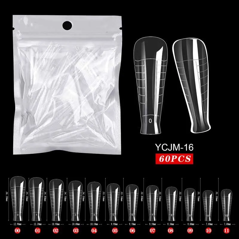 Nail Tips 60pcs False Full Cover UV Gel For Extension
