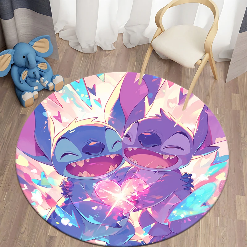 Description Picture 5 of itemStitch Cute Cartoon HD Printed Round Carpet, Bedroom Balcony Entrance Door .Sofa,kitchene,Non-slip Mat. Home Decoration Gift Rug
