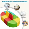 8 PCS Kids Sofa Set, Daycares Chairs for Toddlers Activities, Colorful Modular Flexible Seating Set for Home Preschool Playroom 1
