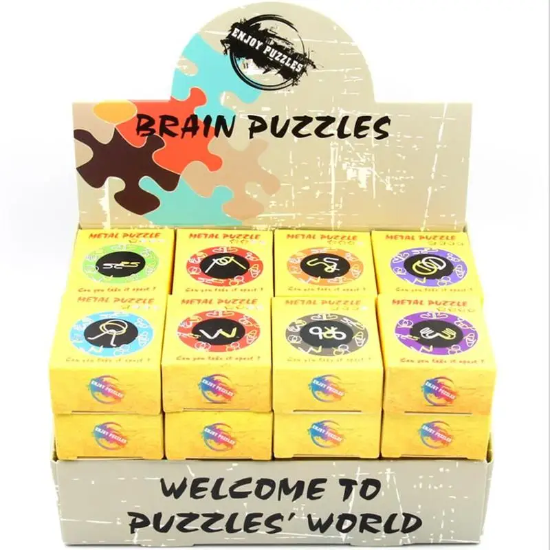 

New 32PCS/Set IQ Metal Wire Brain Teasers Puzzles Game for Adults Kids Gift