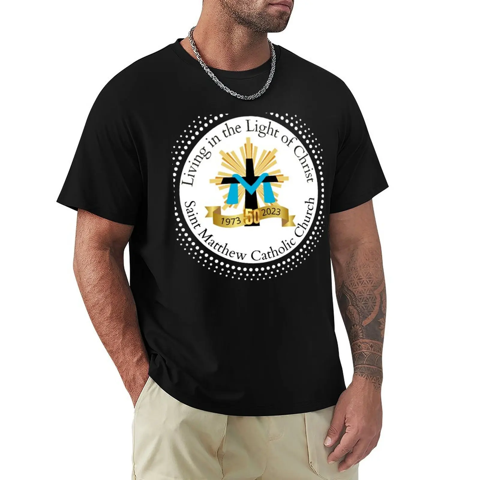 

SMCC 50th Anniversary Logo Circular T-Shirt customs design your own summer clothes plain white t shirts men