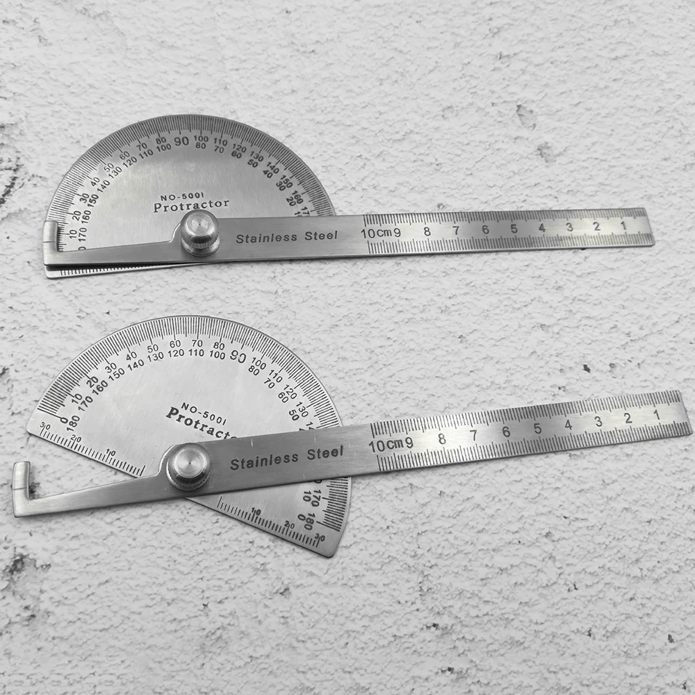 1PC Protractor Angle Ruler Dividing Gauge 180 Degree Semi Circular Carpenter 10cm