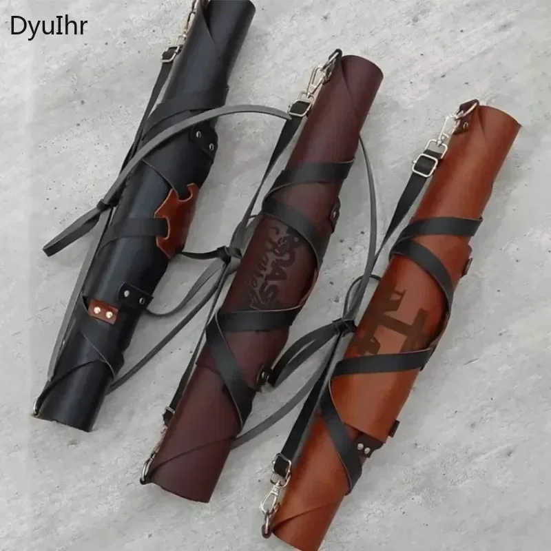 Customized Apron kitchen Outdoor barbecue apron PU leather multifunctional oil resistant work apron home and kitchen products 6