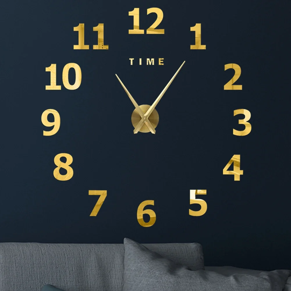Digital Wall Clock 3 Sizes Optional Acrylic Digital Wall Clock Creative Design Mirror Wall Clocks DIY Self Adhesive Quartz Watch Sticker Home Decor digital clock,wall clock,wall clock sticker