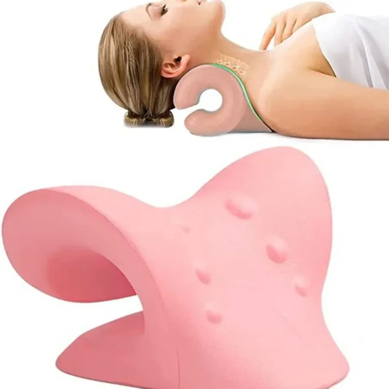 Neck Shoulder Relaxer Neck and Shoulder Relaxer Cervical Traction Device for Relief and Cervical Spine Alignment Chiropractic Pillow Neck Stretcher