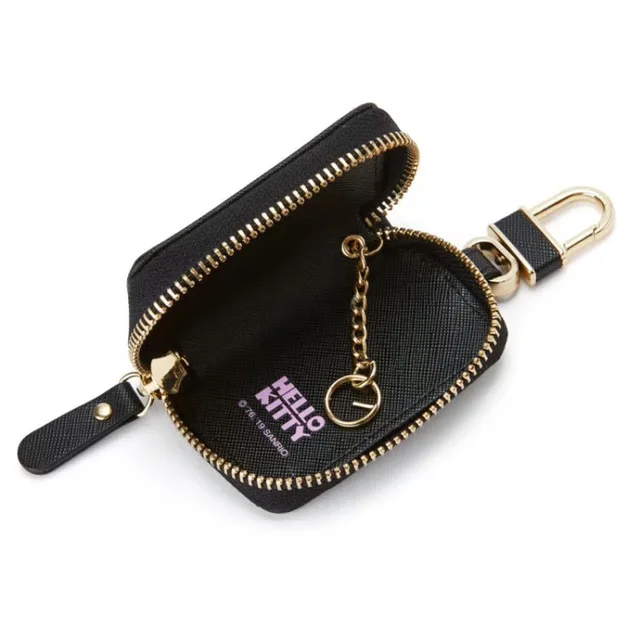 2022 SanrioS Anime Cartoon My Melody Hello Kitty Kuromi Cinnamoroll Coin Purse PU Zipper Key Case Keychain Pendant Girl Toy Gift 2