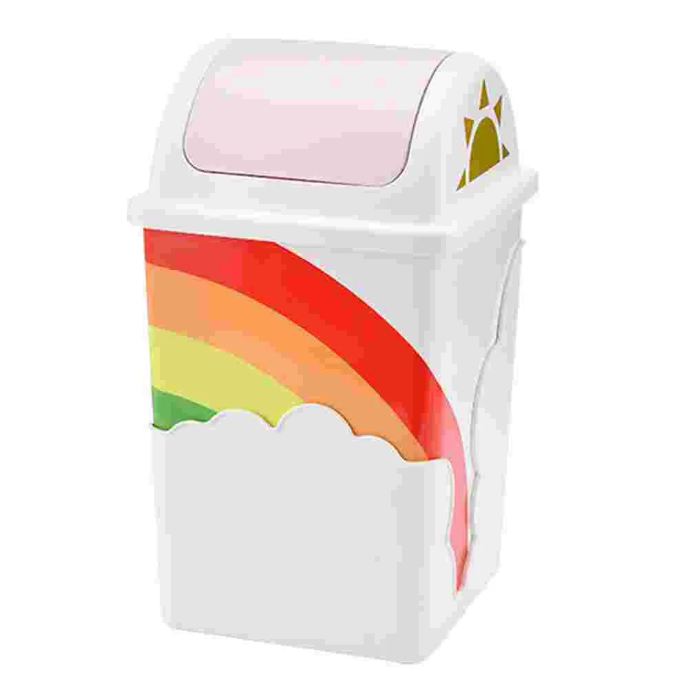 

1Pc Covered Office Ash-bin Large-Capacity Garbage Bucket Decorative Trash Can