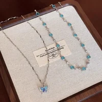 Raquel Romantic Blue Crystal Necklace 2