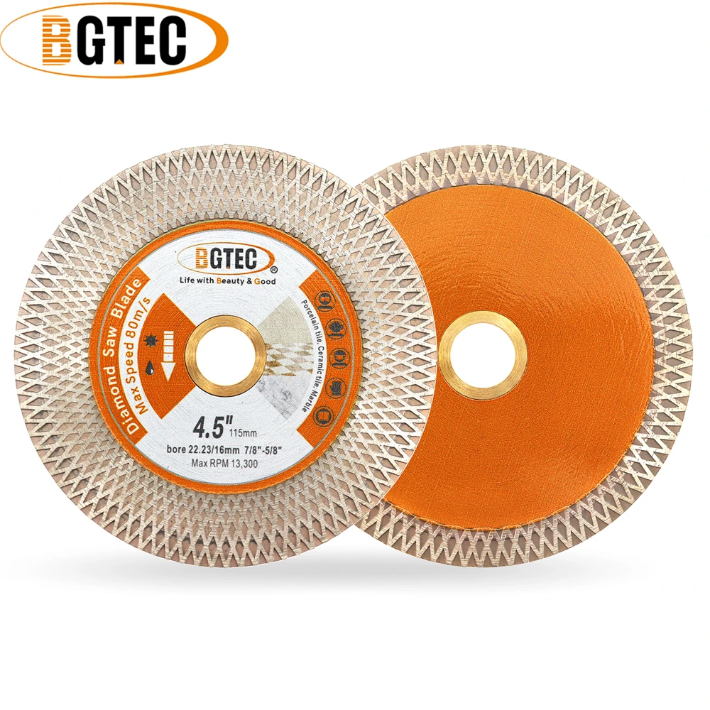 

BGTEC 4.5"/Dia115mm Diamond Cutting Disc Grinding Plate Tile Cutter Ceramic Marble Granite Bore 22.23mm 1/2/3/5pcs Saw Blade