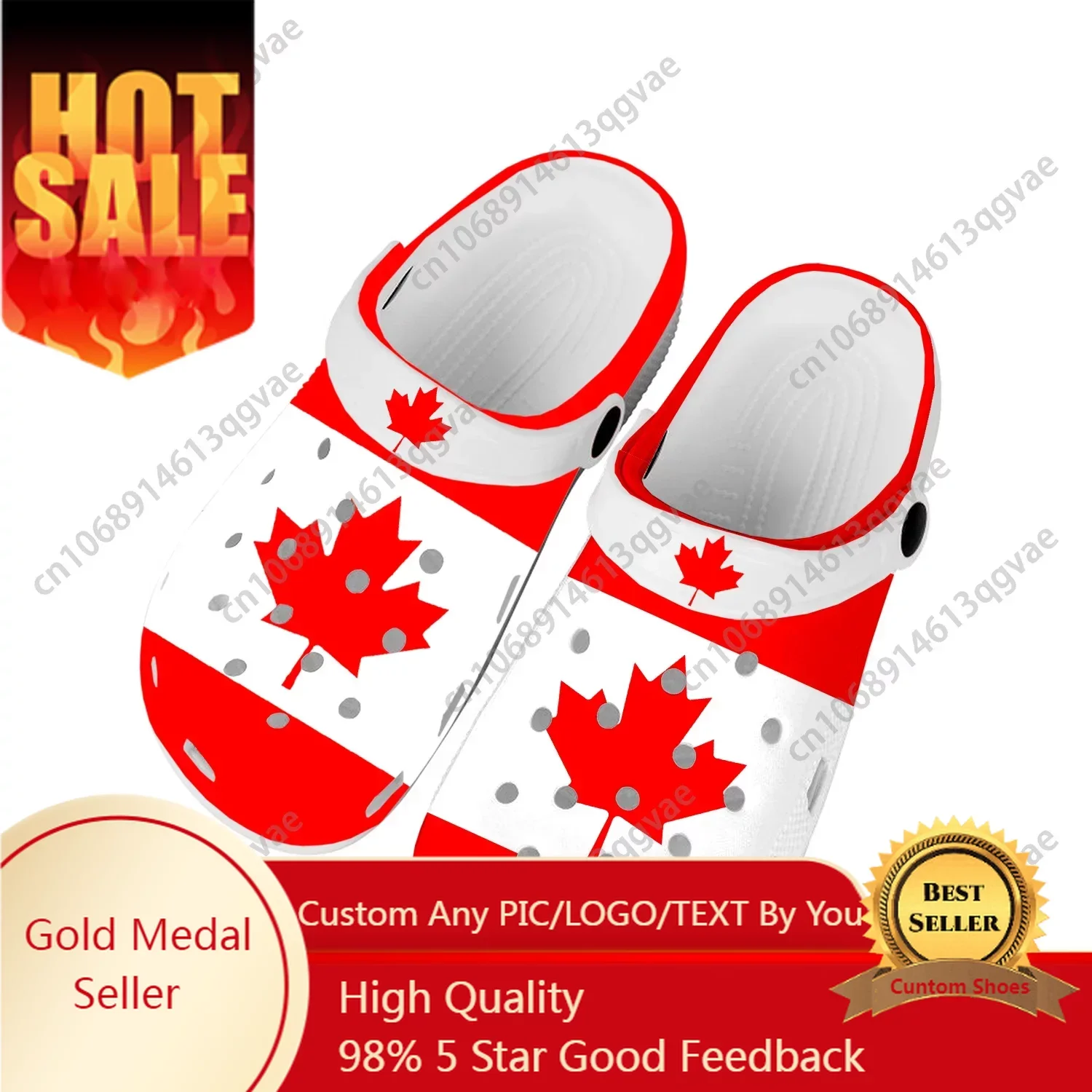 

Canadian Flag Home Clogs Custom Water Shoes Mens Womens Teenager Canada Shoe Garden Clog Breathable Beach Hole Slippers