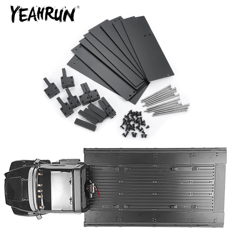 

YEAHRUN 1Set Aluminum Alloy Rear Bucket Widened Board Plate for TRX-6 T6 88086 Ultimate Hauler 1/10 RC Flatbed Car Truck Parts