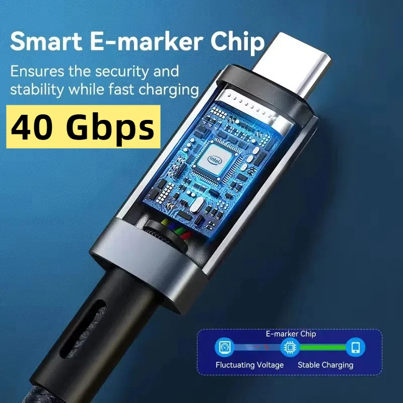 High-Speed USB4 Cable - 40Gbps, 240W, 8K, Fast Charging & Data Transfer