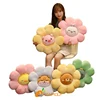 45/60/80cm Animals Flowers Combined Plushie Stuffed Cartoon Plant Pillow Bunny Pig Dino Soft Seat Cushion Props Decoration 1