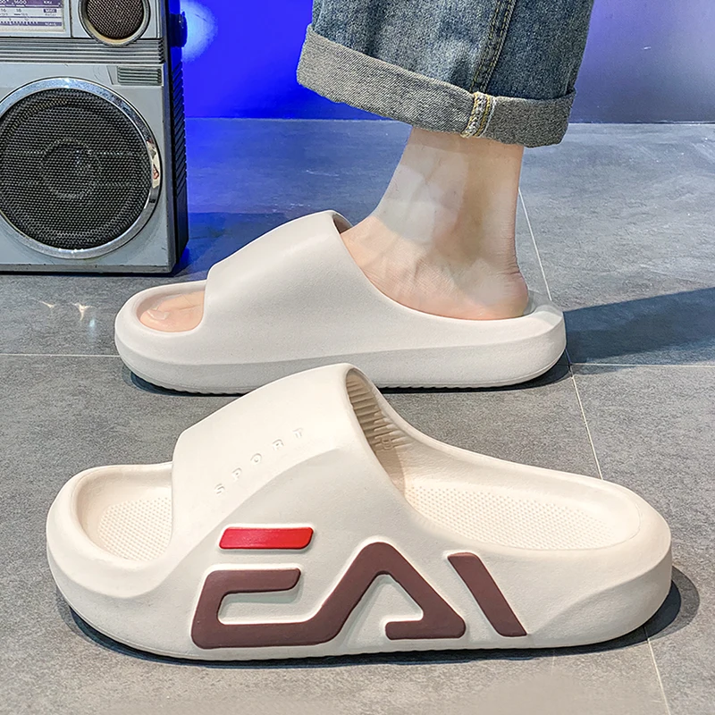Modische Sport-Slide-Sandalen für Herren, trendige Plateau-Hausschuhe mit dicker, weicher Sohle, bequeme Indoor- und Outdoor-Sport-Slides – Detail 24