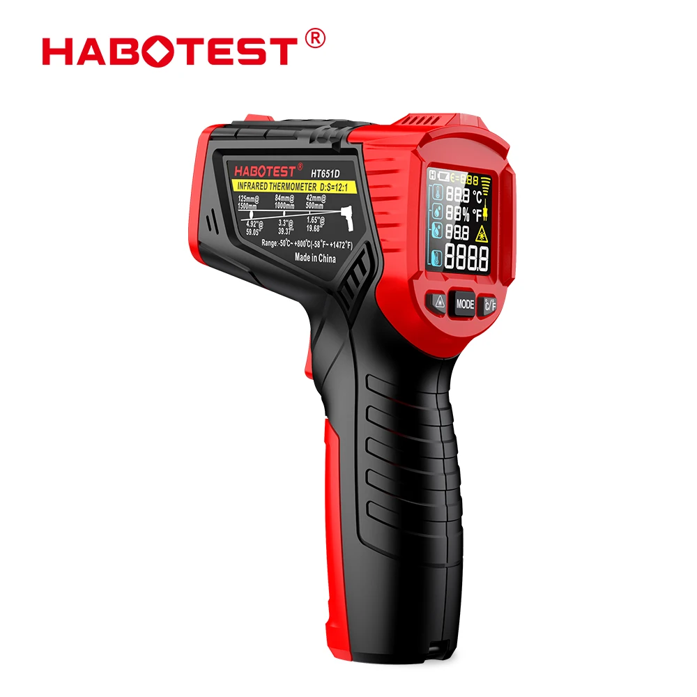 HABOTEST Digital Infrared Thermometer Non-Contact Forehead Human  Temperature Gun