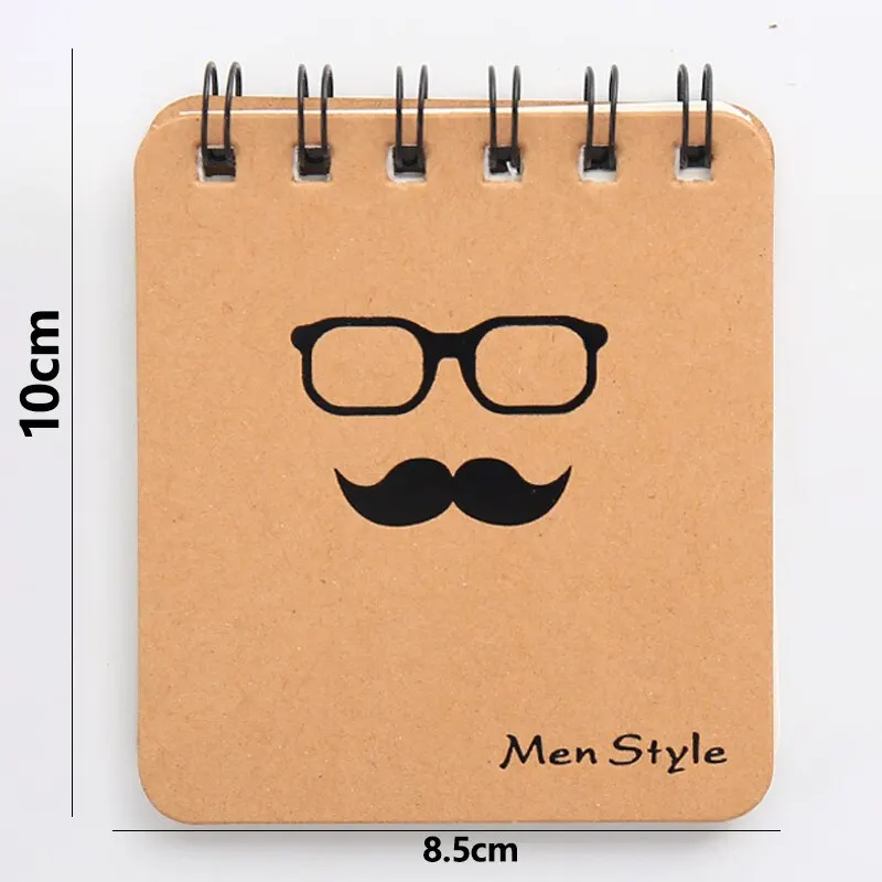 2pcs Beard Glass Notepad Creative Students Pocketbook Diary Portable Notebook Party Gifts School Christmas Gifts For Students