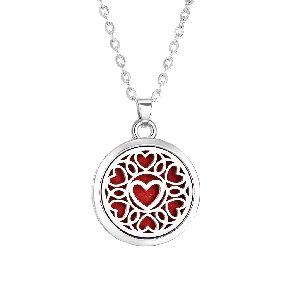 Tree of Life Aromatherapy Necklace - Essential Oil Diffuser Locket in Stainless Steel