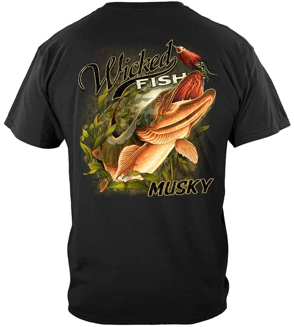 Creative Design Muskie Fish Wicked Fishing Angler Gift T-Shirt
