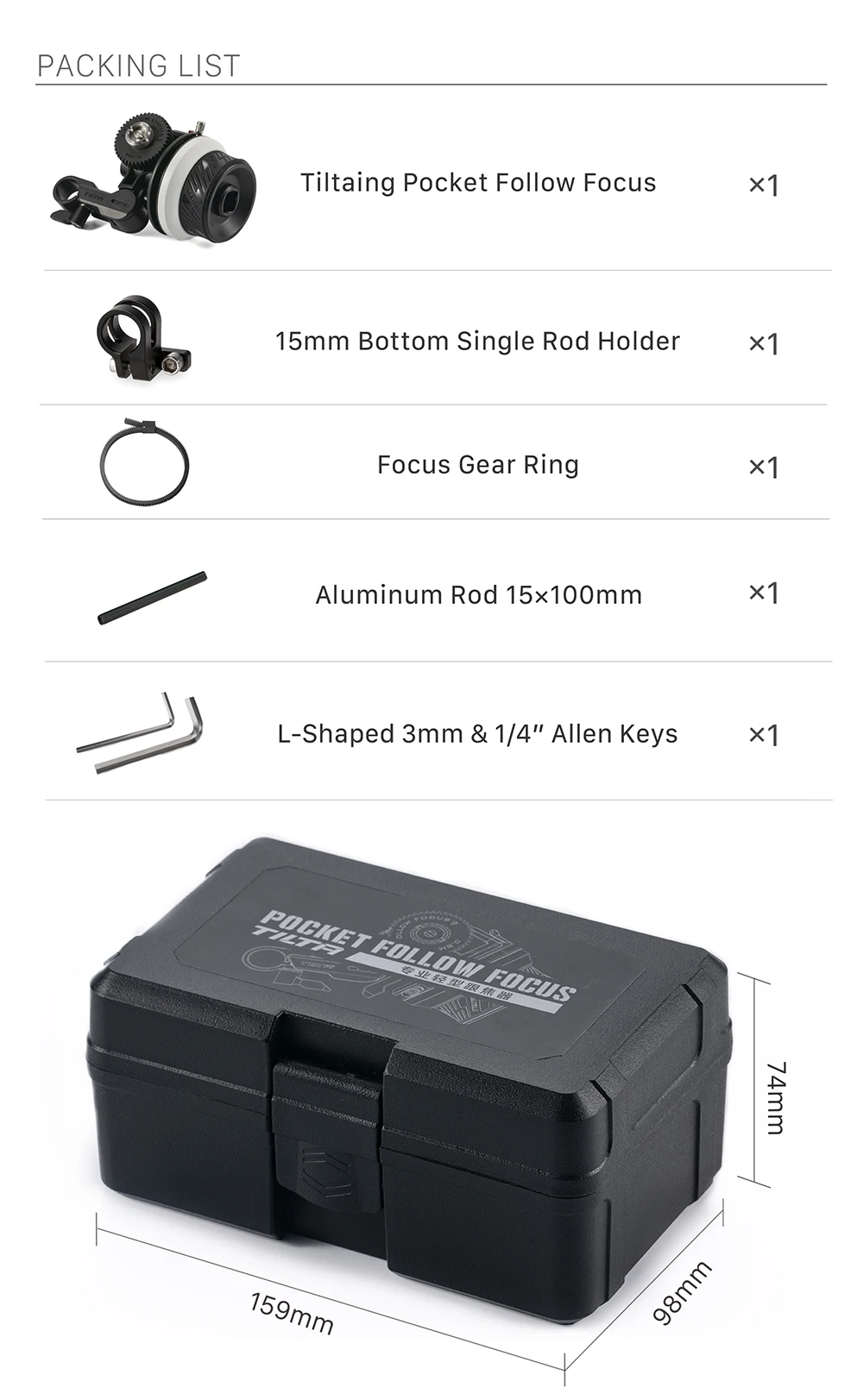 TILTA FF-T07 Mini Pocket Follow Focus System 2.0 Zoom-Steuerung DSLR-Kamerakäfig Kompatibel mit Sony ZV-E10 A7S3 FX3 A7III A7 IV – Detail 14