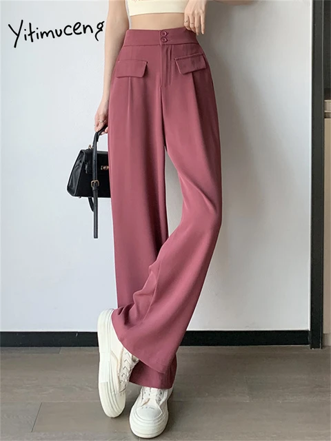 Women's Pink High-Waisted Pants & Leggings