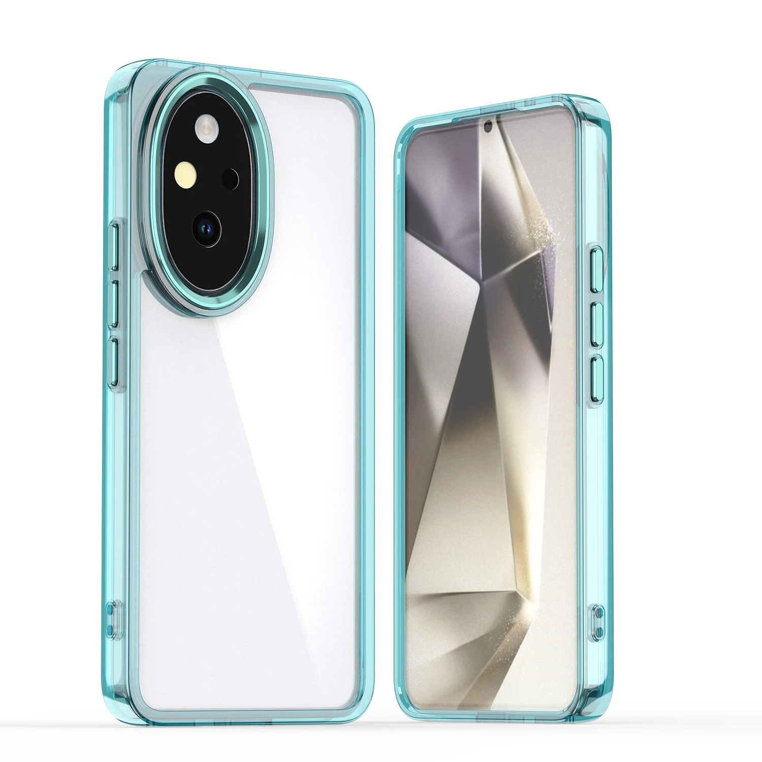 Plating Transparent Shockproof HD Clear Hard Phone Case