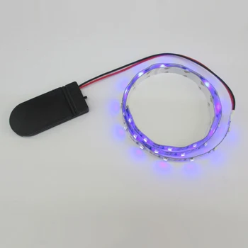 2835 LED 스트립 라이트 단추 배터리 전원, 유연한 LED SMD 테이프 램프, 방수 홈 장식, 3V DC 60LED/M, 8mm PCB, 0.5m, 1m, 2m