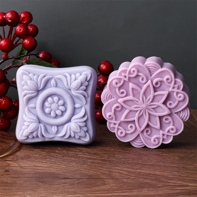 3D Creative Flower Shaped Soap Mold Silicone Molds DIY Handmade Fondant Cake Decorating Candle Mold Pudding Ice Cube