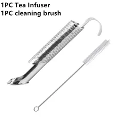 Elegant Stainless Steel Pipe - Design Tea Infuser and Strainer (1PC Brush - Infuser)
