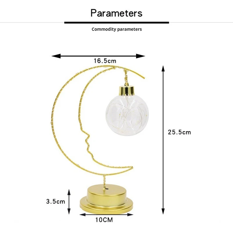 LED Light Moon Shape Indoor Ornament - Image 5