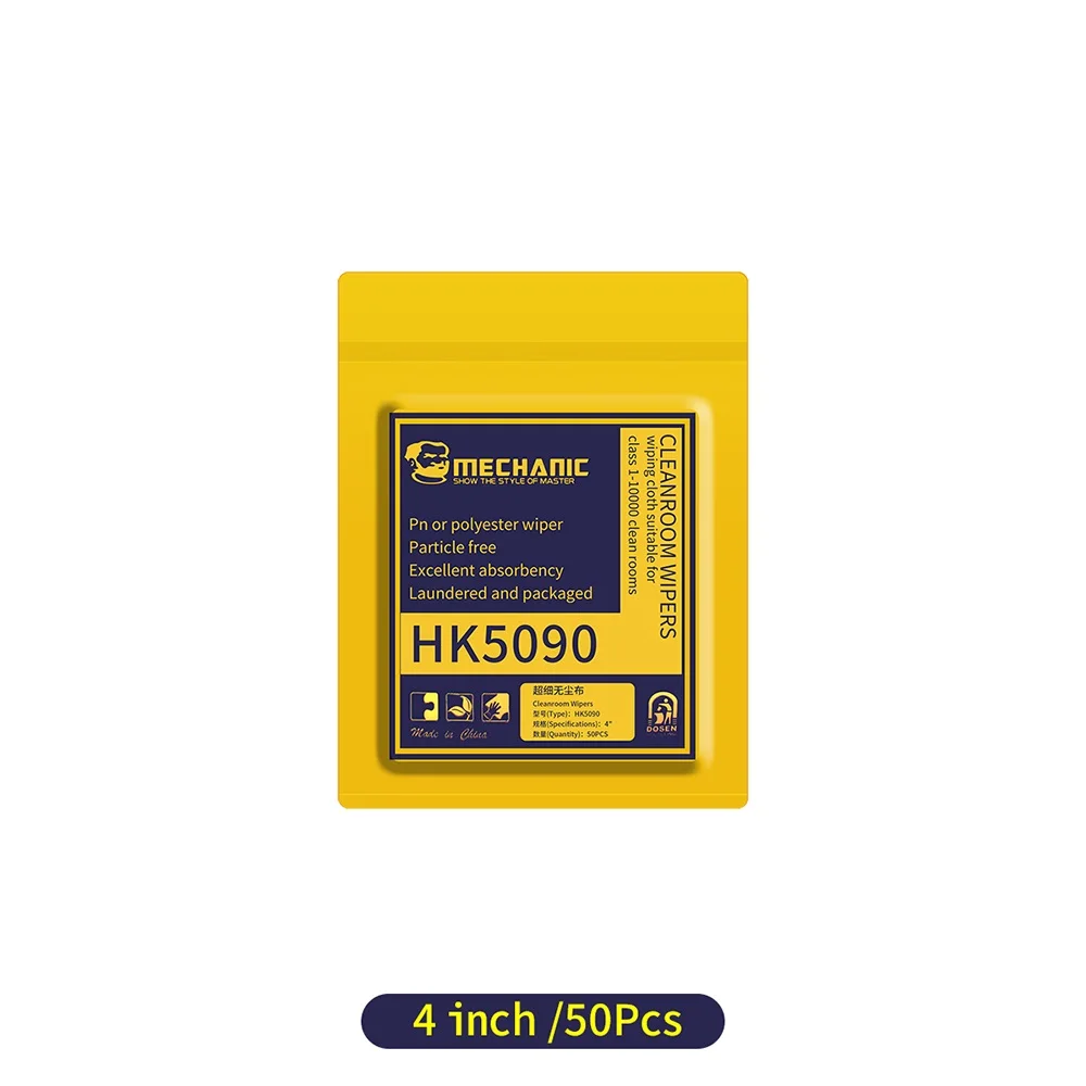 מכונאי HK5090 מגבת ניקוי רכה מאוד לניקוי חדר ניקוי ללא אבק, מגבת נייר ללא אבק לניקוי מסך LCD לטלפון, טאבלט