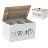 Cotton Pads Storage Box Wood 3-Grid Cotton Pads Tampon Storage Holder Multifunction Cotton Swab Cosmetic Bathroom Organizer 1