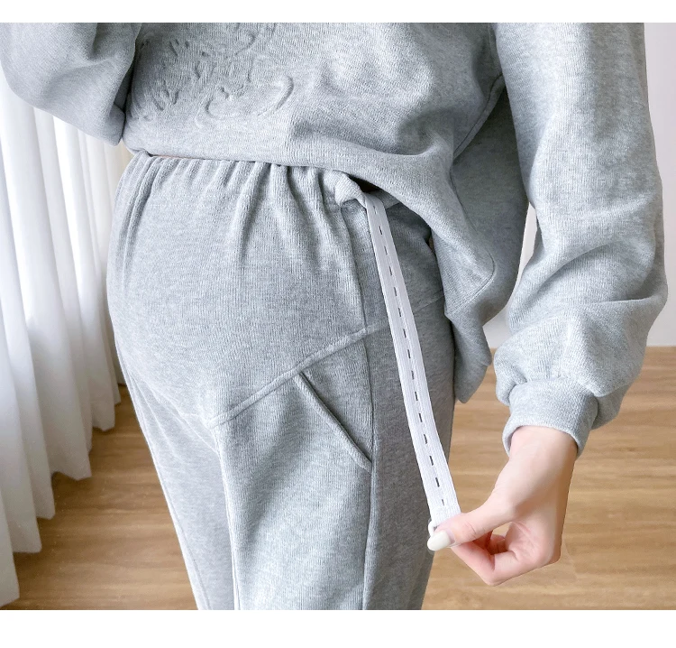 Women Maternity Sets 209 Spring Autumn Sports Casual Cotton Maternity Clothing Sets Sweatshirt Belly Pants Suits Clothes for Pregnant Women Pregnancy