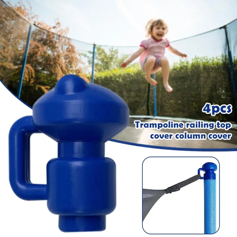 4pcs Trampoline Enclosure Pole Cap Bounce Protective Cover Trampoline