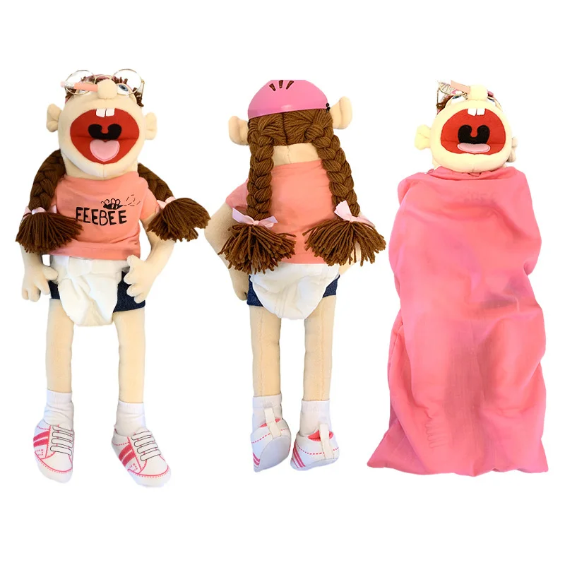 Grand jouet en peluche Jeffy Puppet, jeu de chanteur, lared, zombie, main  Muppet, beurre, parent-enfant, famille marionnette, cadeaux pour GérGirls -  AliExpress