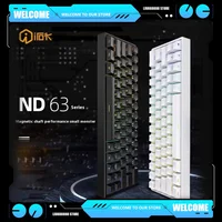 Irok ND63 Pro Magnetic Switch Wired Keyboard Hot Swap RGB Mechanical Keyboards E-Sports Customize Pc for Gaming Accessory Office