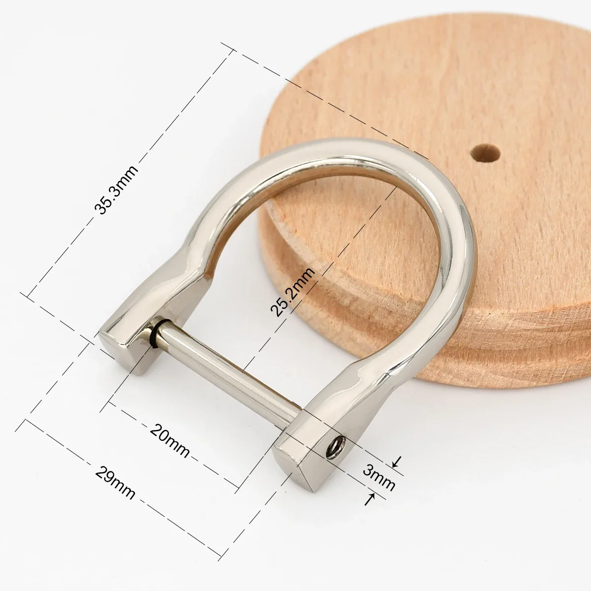 D Ring Buckle 1piece Metal Detachable Open Screw Shackle Clasp Leather Craft Belt Handle