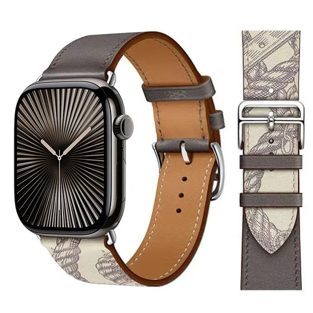 Elegant Leather Strap for Apple Watch - Business Bracelet Edition