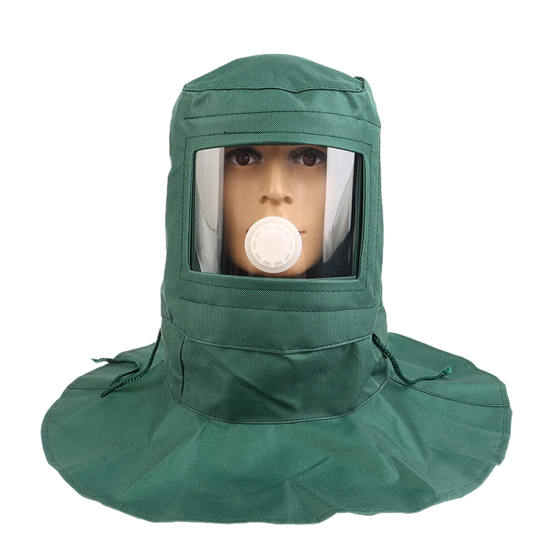 Industrial Labor Work Protection Canvas Sand Blasting Hood Anti Wind Anti Impact Mild Blasting Polishing Mask face shield mask