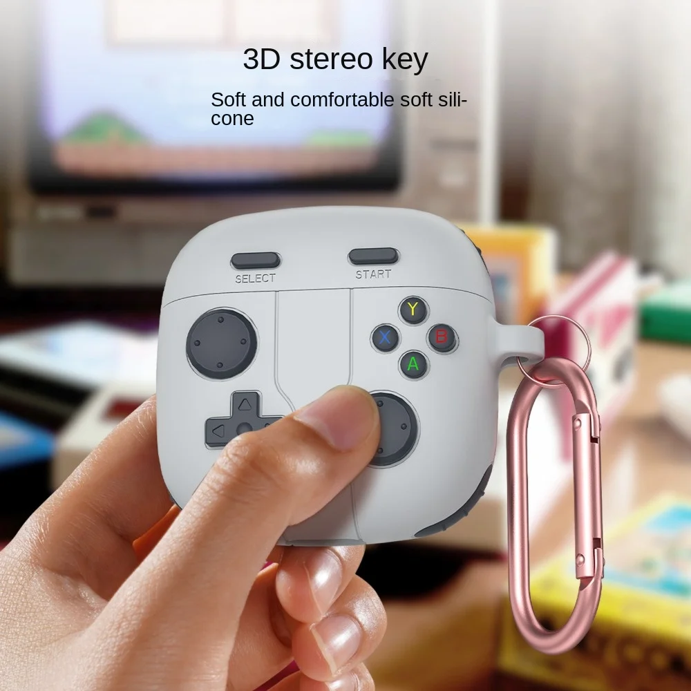 Cartoon Style 3D Silicone Earphone Protective Cover - Dustproof Game Console Design